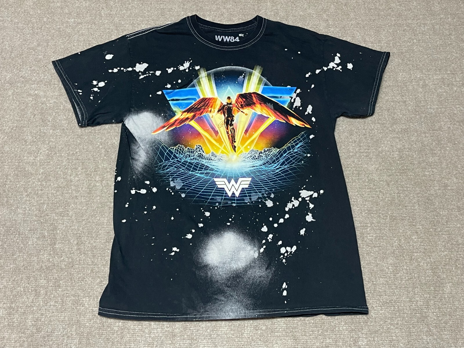 Wonder Woman 1984 Shirt Womens Medium Black WW84 Retro Graphic Top Movie Comic