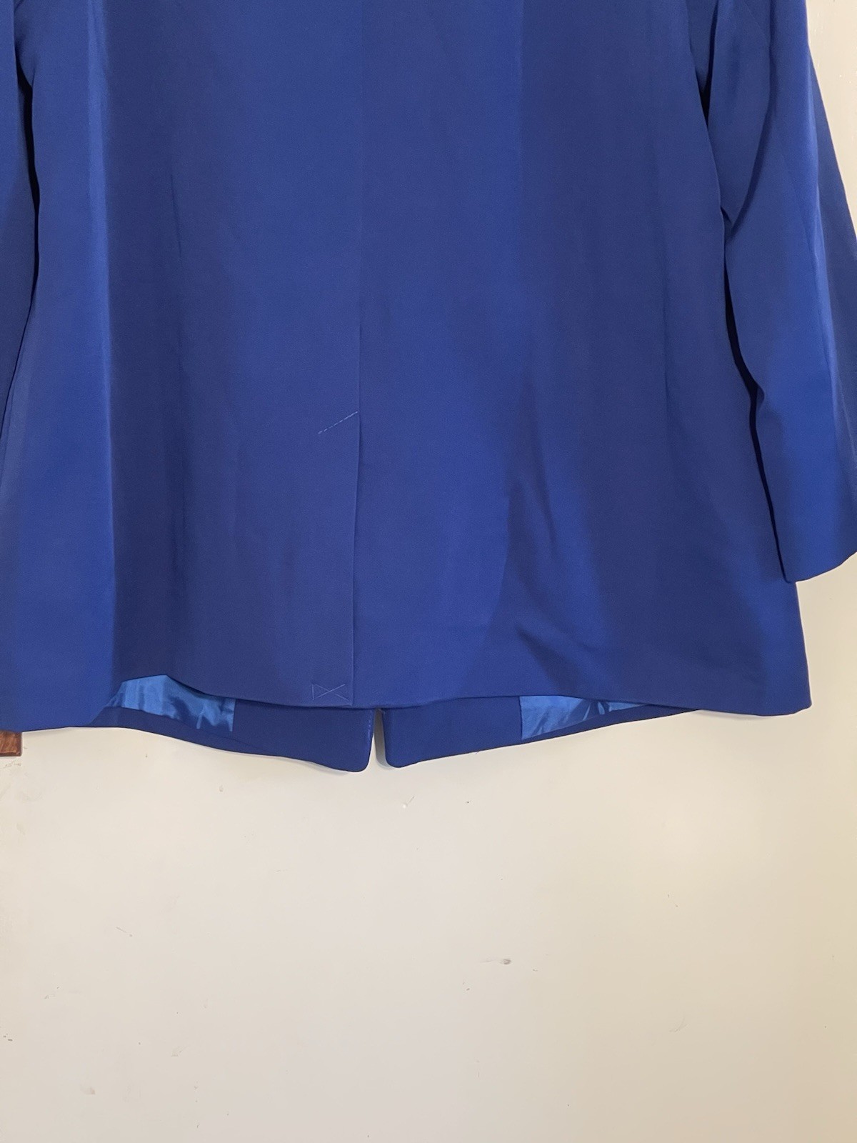 YOURS PLUS SIZE None Button Long Sleeve Casual Blazer Blue Women’s U.K-24”