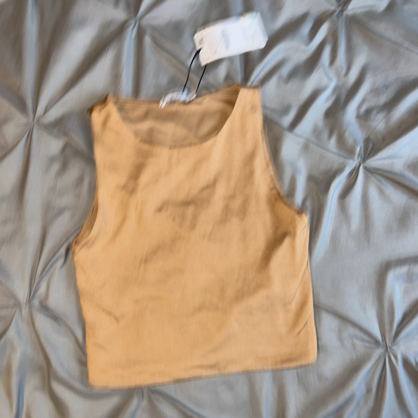 Stradivarius NWT Women’s Beige Seamless High Neck Crop Tank Top, M