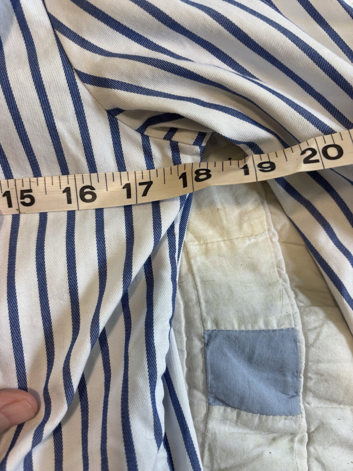 Banana Republic Women’s S Blue White Striped Blouse Button Up Ruffle Front