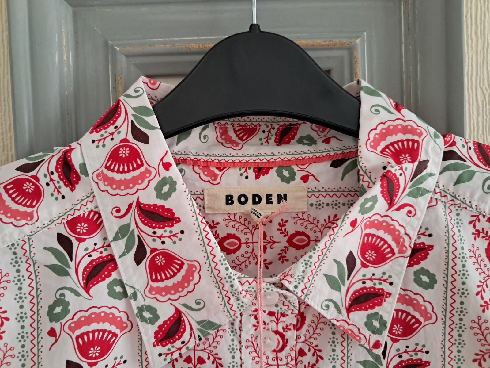 Boden The new Sienna cotton shirt Ivory petal trail. UK 16 BNWT New season