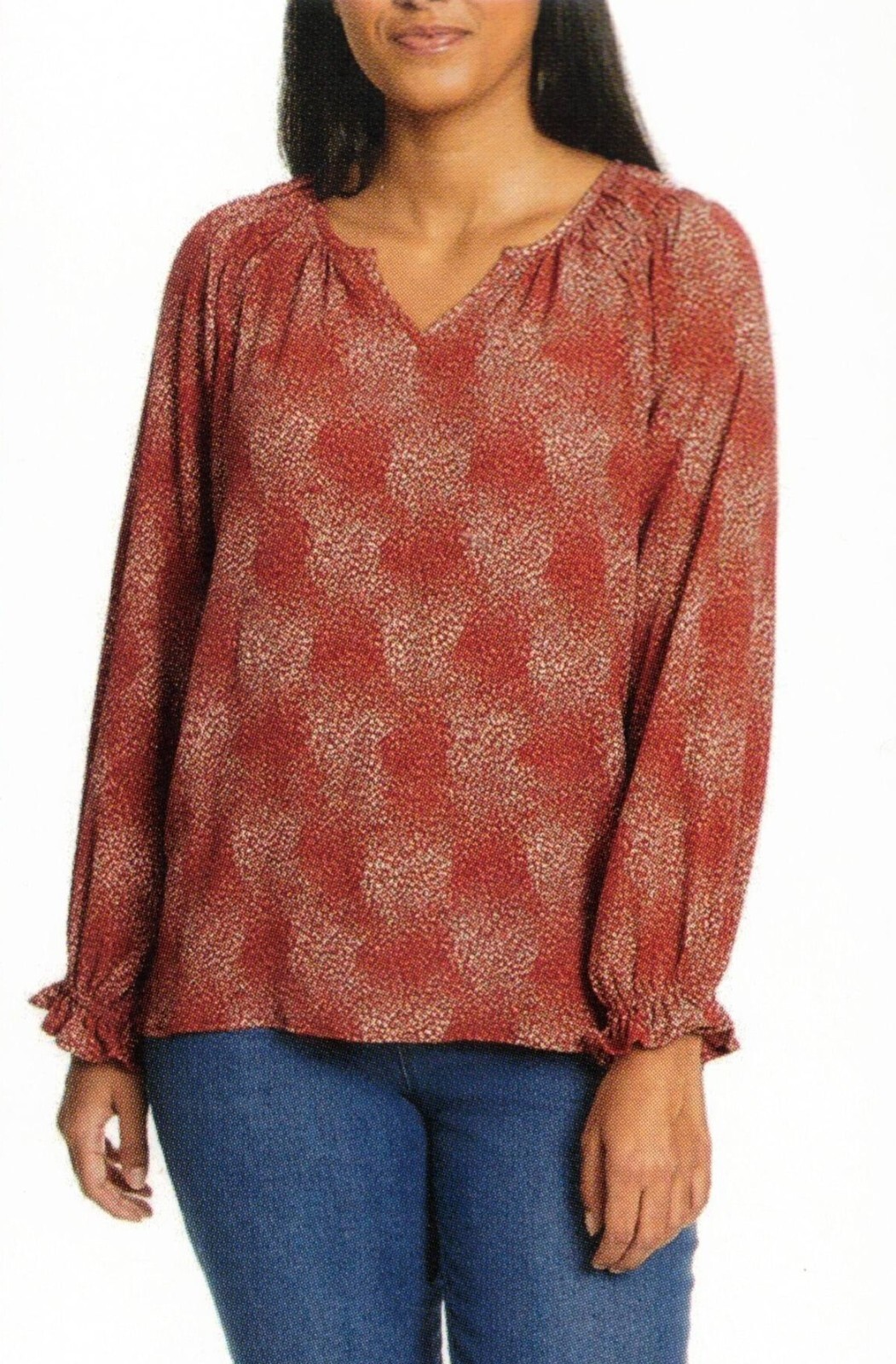Jessica Simpson Women’s Long Sleeve V-Neck Blouse (Select Color & Size)