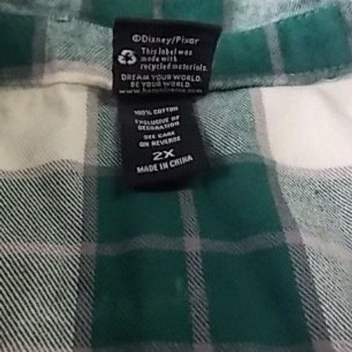 Disney Pixar Brave Merida Flannel Shirt Her Universe Green Plaid Womens 2X 0348