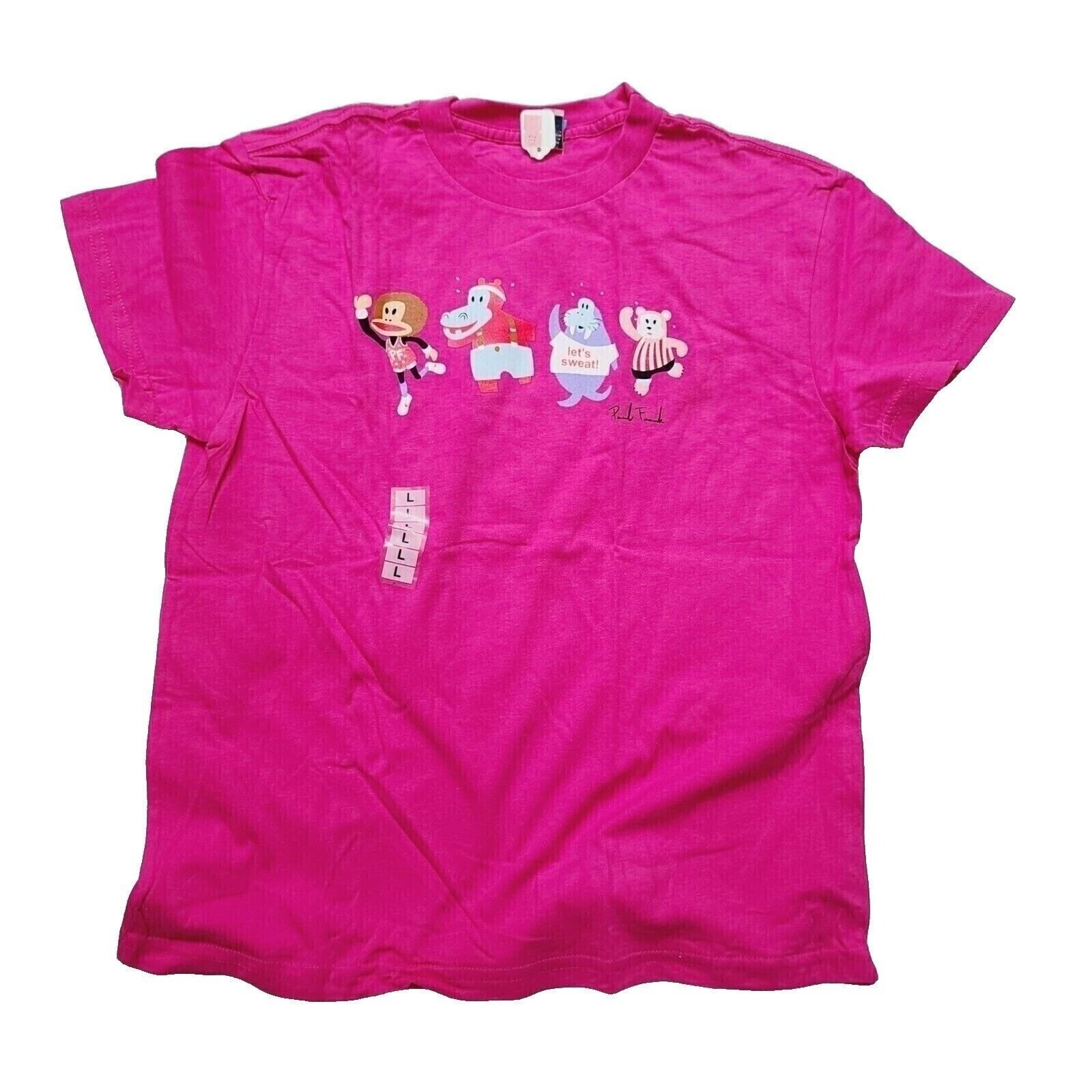 Vintage Paul Frank Tshirt, Julius, Richard Simmons, Excercise, Hot Pink, Medium