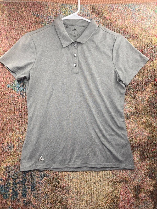 Adidas Women’s Gray Performance Polo Shirt Size Small