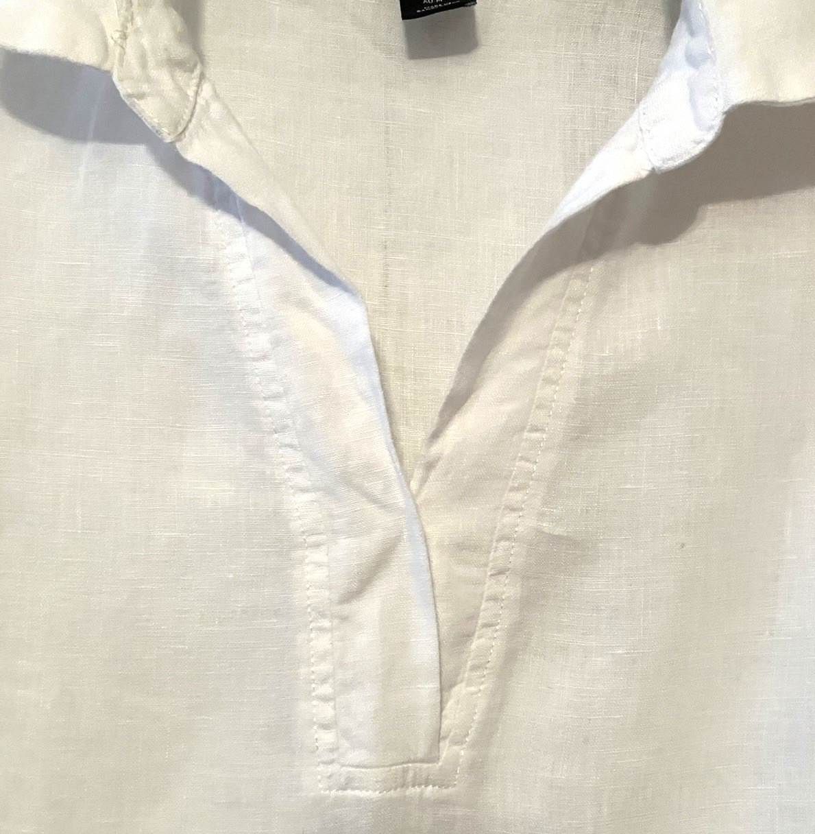NWOT Tahari Medium White Classy 100% Puro Linen Pullover coastal resort NEW