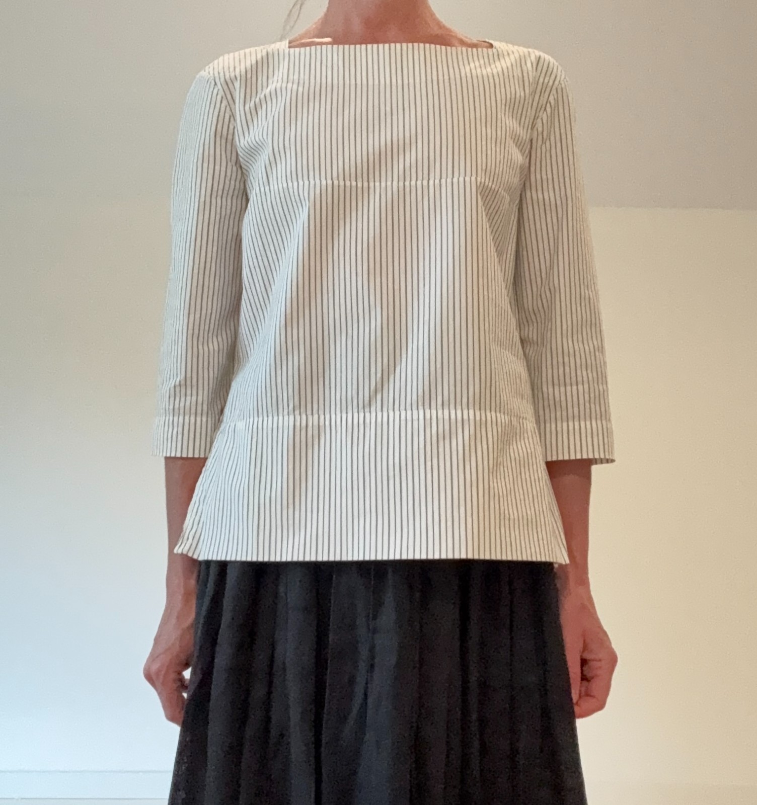 Marni striped, boatneck blouse with zippers 2011 special edition, xs 38