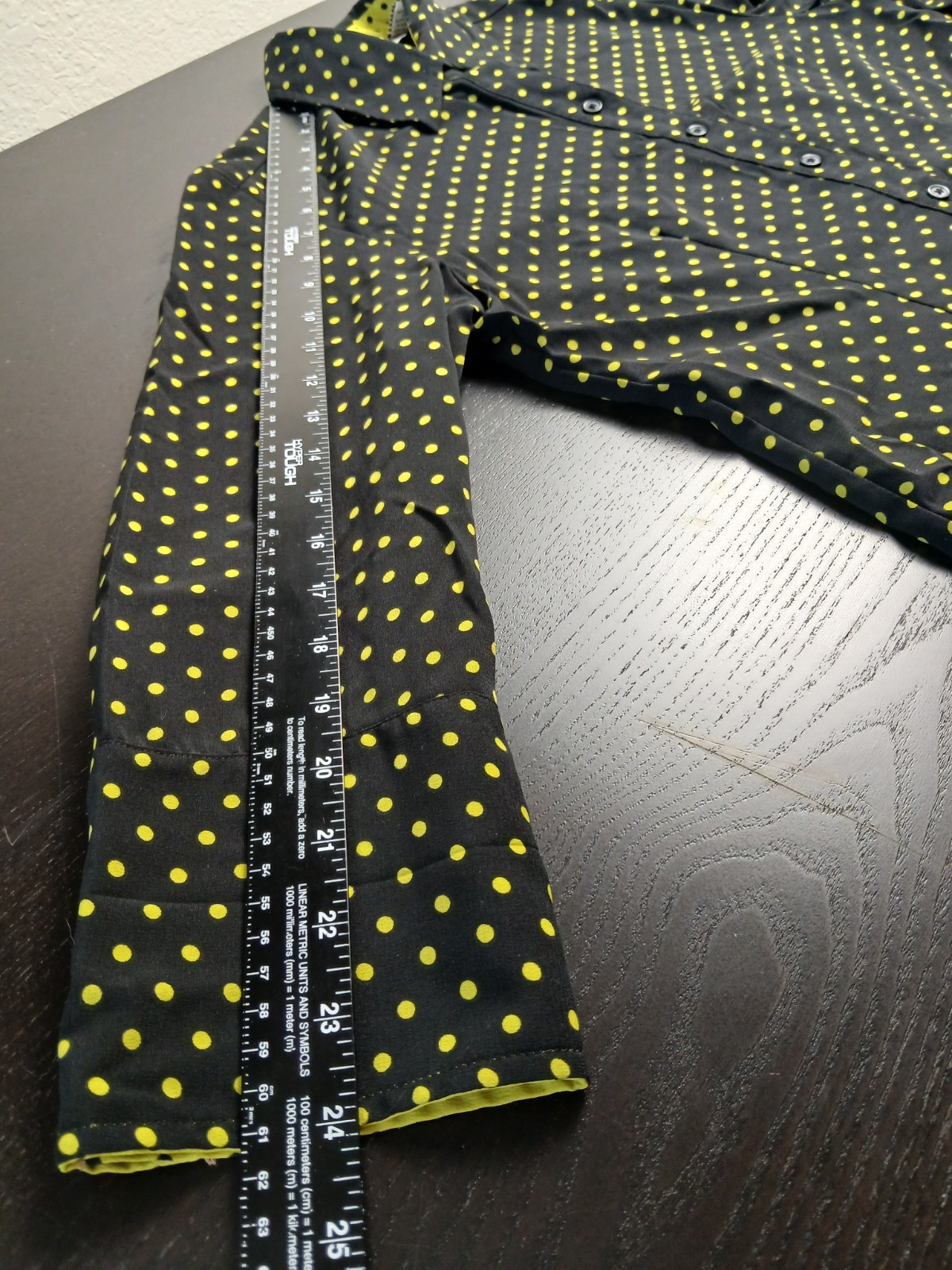 Joanna black with poke dots button down Dress Shirt women Business Casual #458C