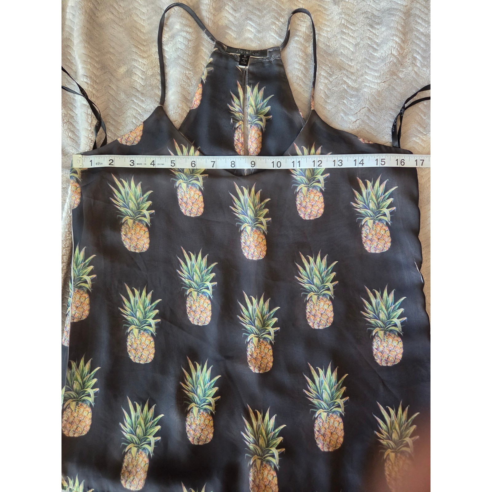 Papaya Women’s Pineapple Print, Racerback Camisole Top/ Medium