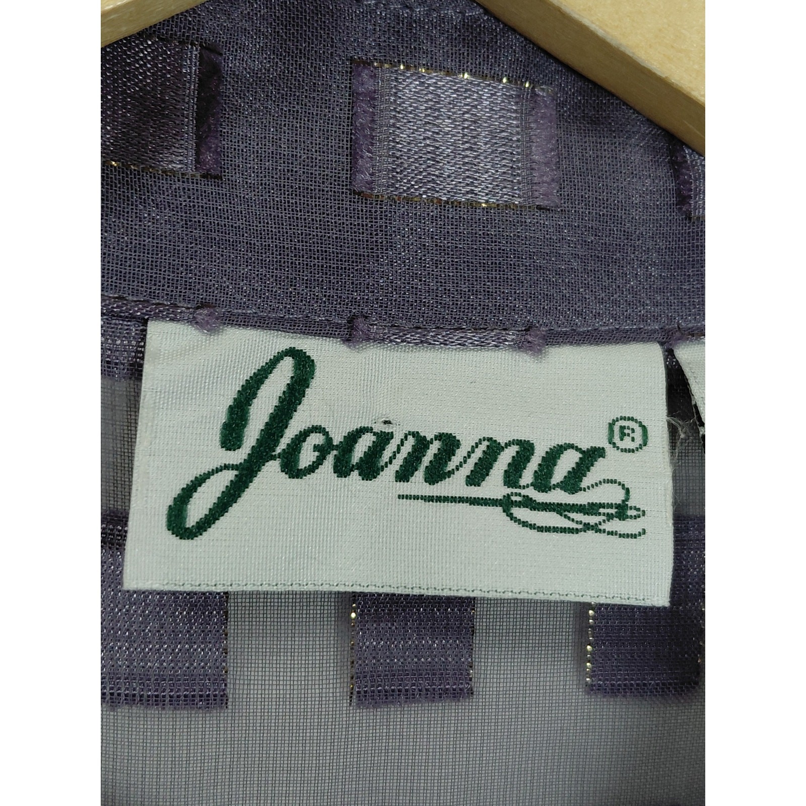 NWT Joanna Purple Geometric Lightweight Blouse Women Size M