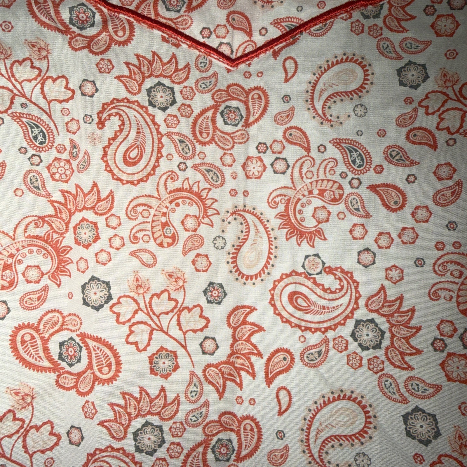 NEW Cowgirl Hardware Western Shirt Womens Sz S Coral Paisley Floral Crystal Snap