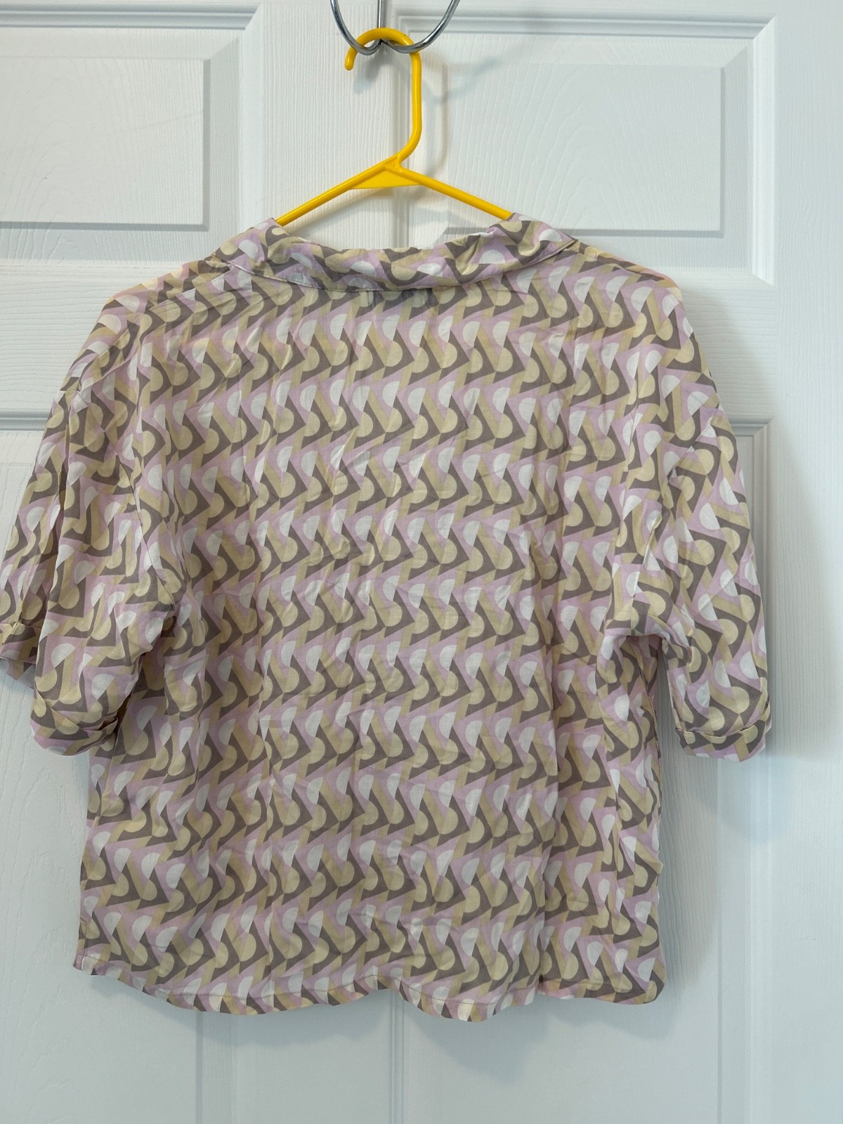 Prana Iguala Button Up Shirt Top Willow Retro Geo Lightweight Women’s Size M