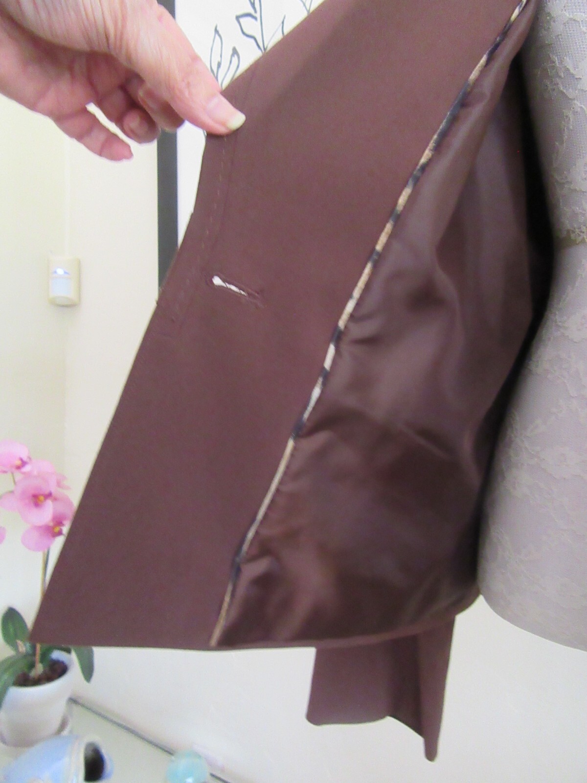 Vintage Worthington polyester/rayon blend brown semi fitted blazer jacket – 16