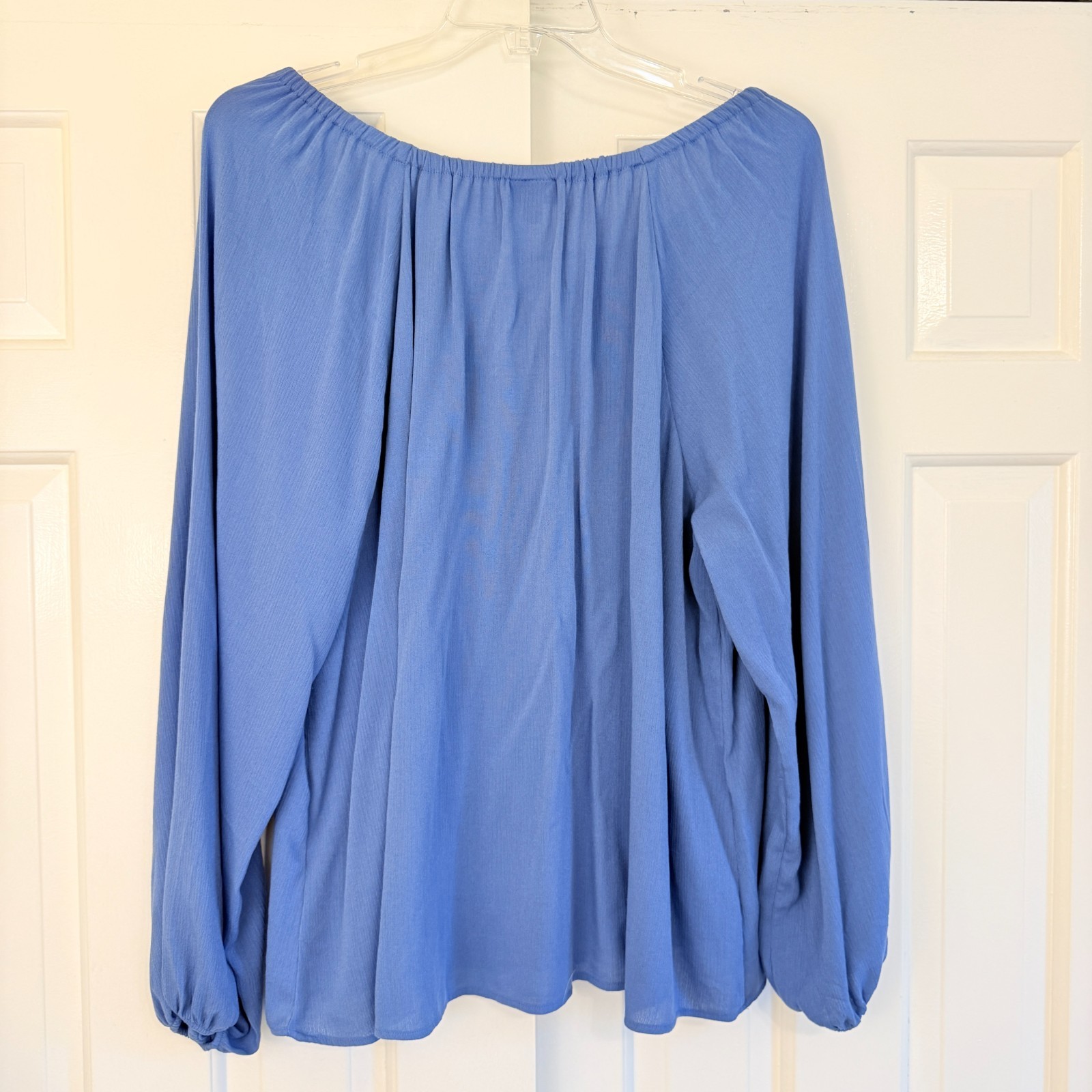 Torrid Sz 2 (18/20) Crinkle Gauze Relaxed Popover Blouse Cornflower Blue Boho