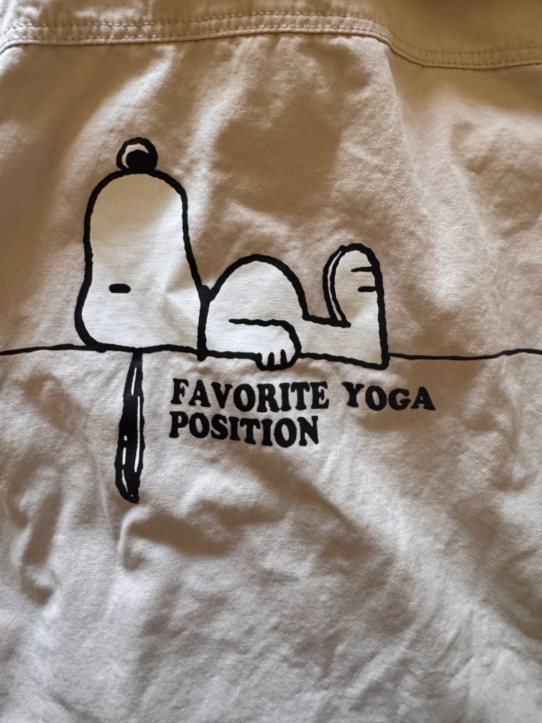 Zara Peanuts Snoopy Favorite Yoga Position Hooded Button-Down Overshirt