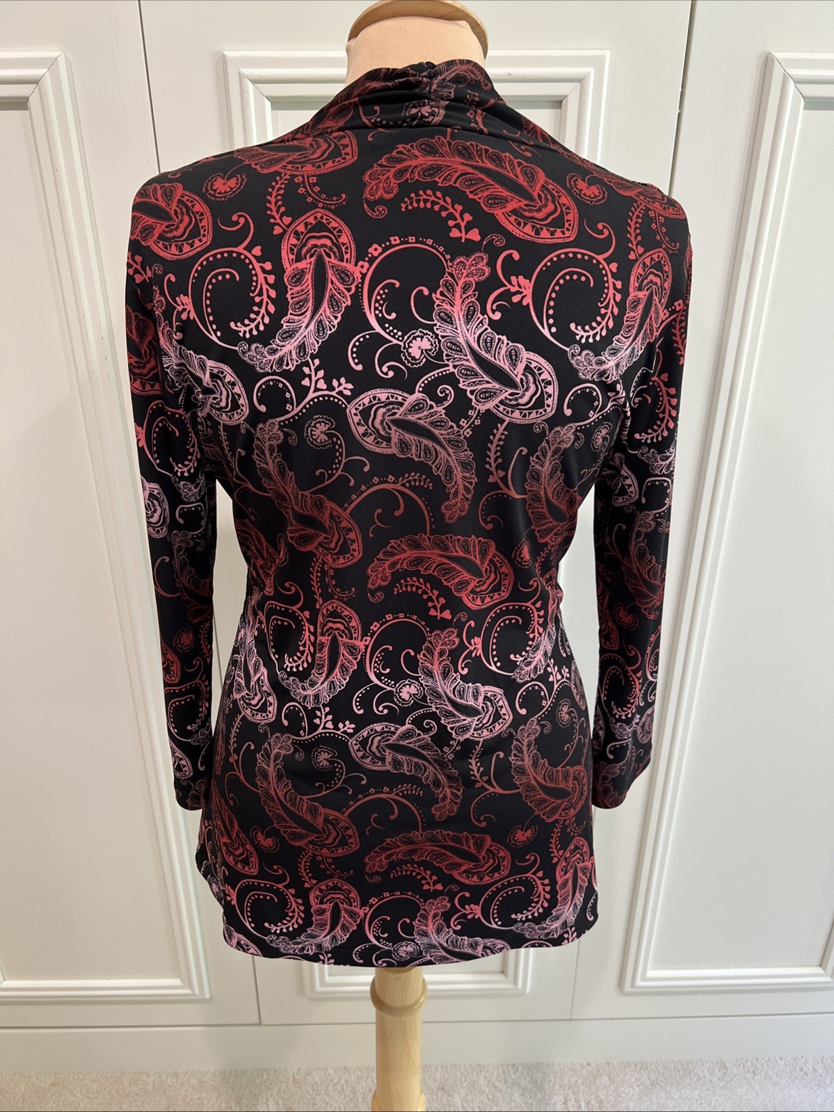 Style & Co Paisley Babydoll Blouse Size Medium Top Y2K Indie Fairy Stretch