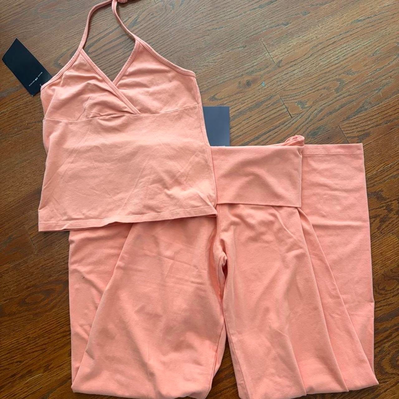 NWT Brandy Melville Viral Coral Priscilla Pants and Halter Neck Top One Size