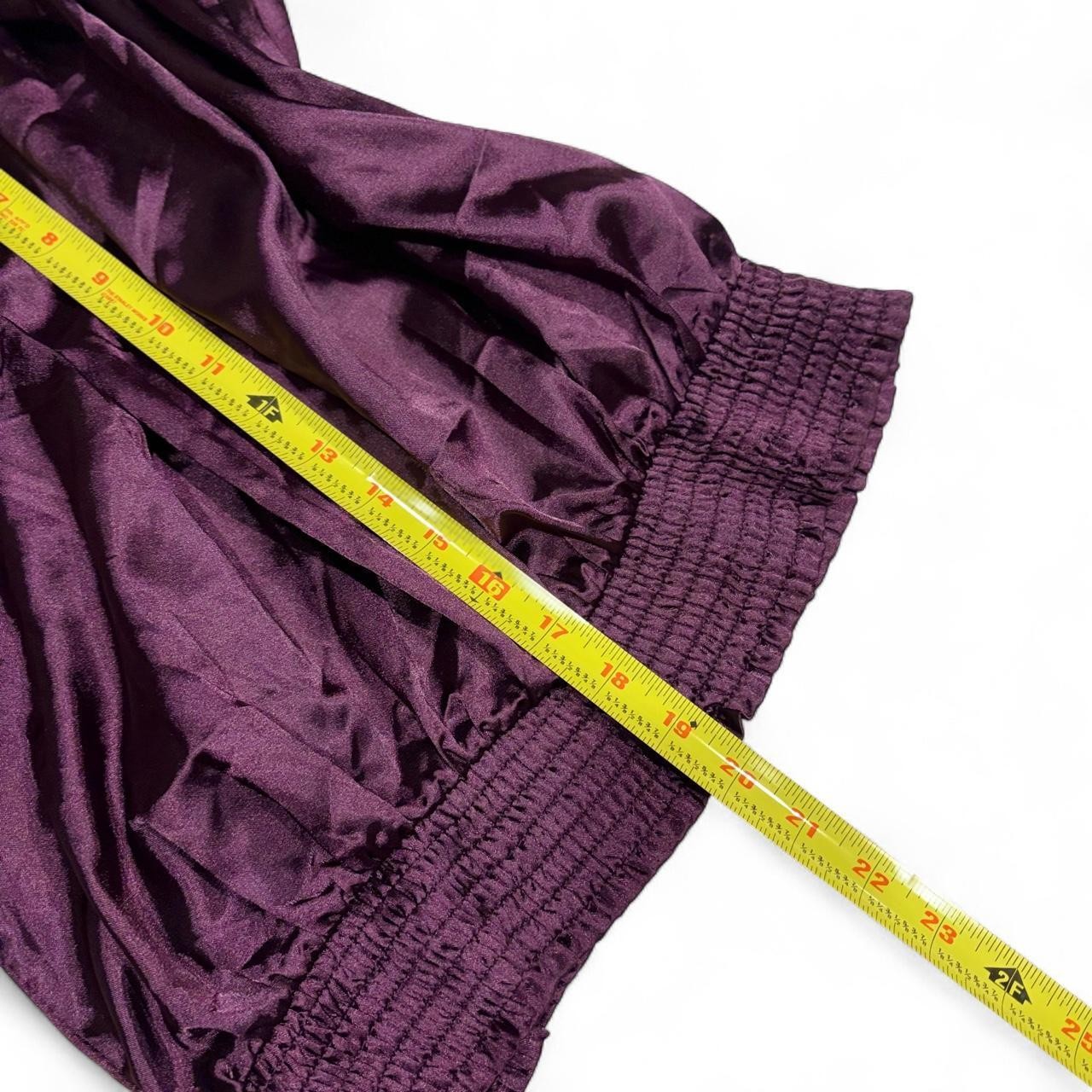 Vintage Charlotte Russe Purple Jeweled Satin Ruched Top Y2K Vintage Size S