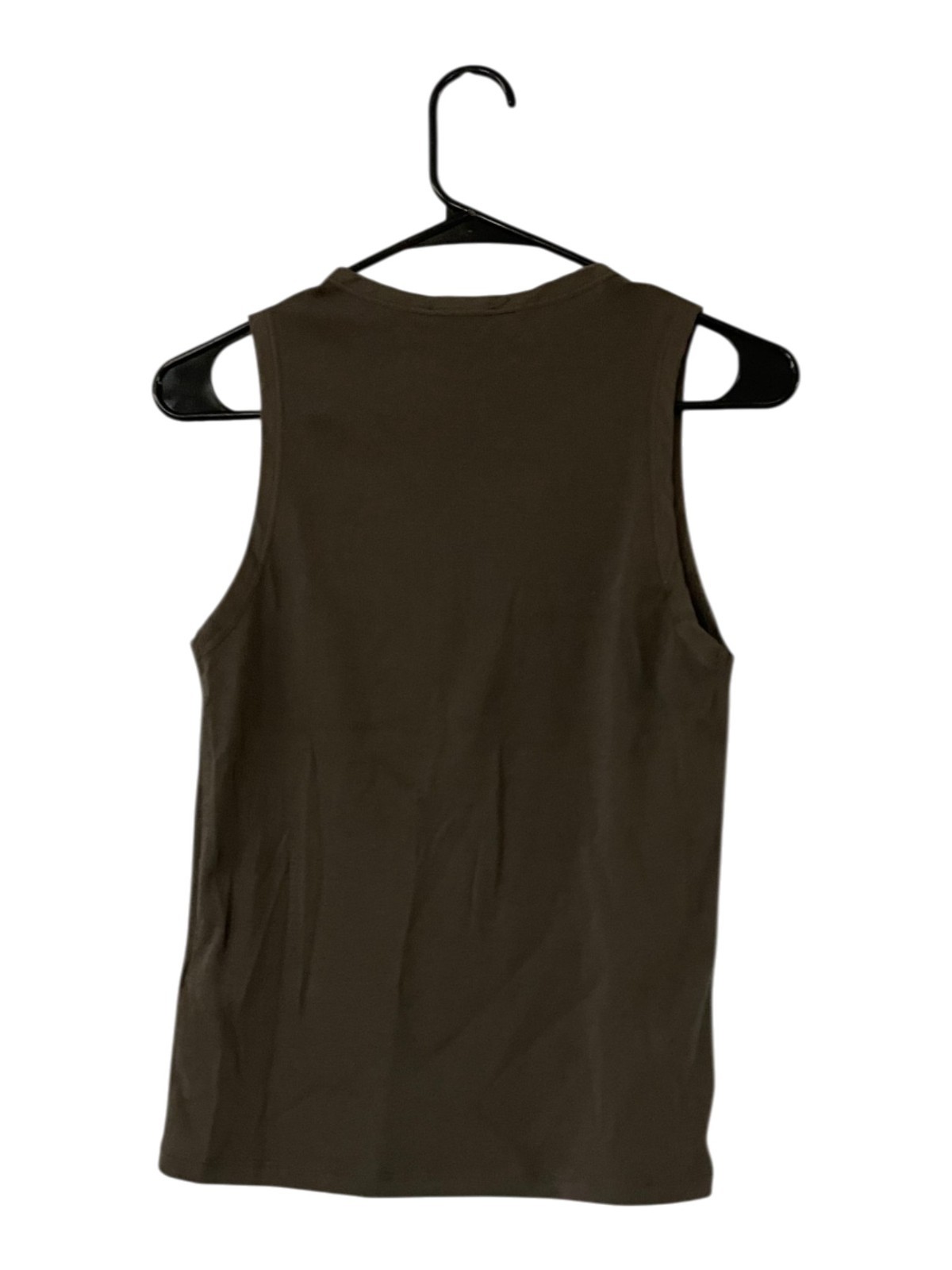 Massimo Dutti Womens Tank Top Shirt Small Brown Button Front Sleeveless NWT