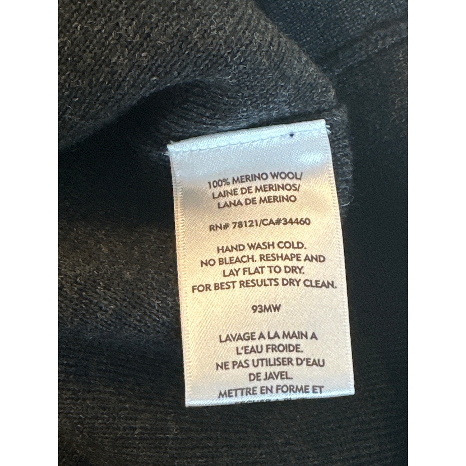 NWT Eileen Fisher Fine 100% Merino Wool Knit Shell Tank Top Charcoal Gray Sz XL