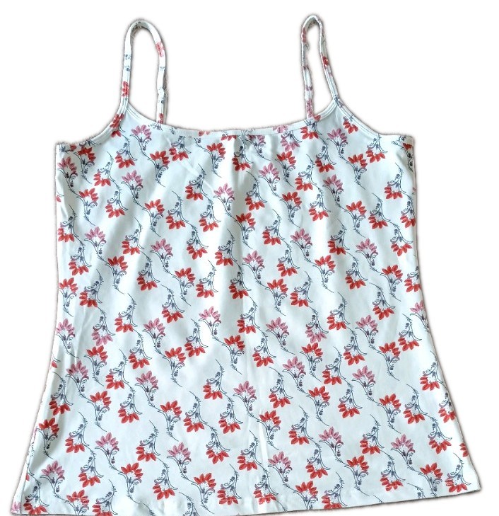 Ladies Printed Adjustable Strap Fitted, Cami Size 18