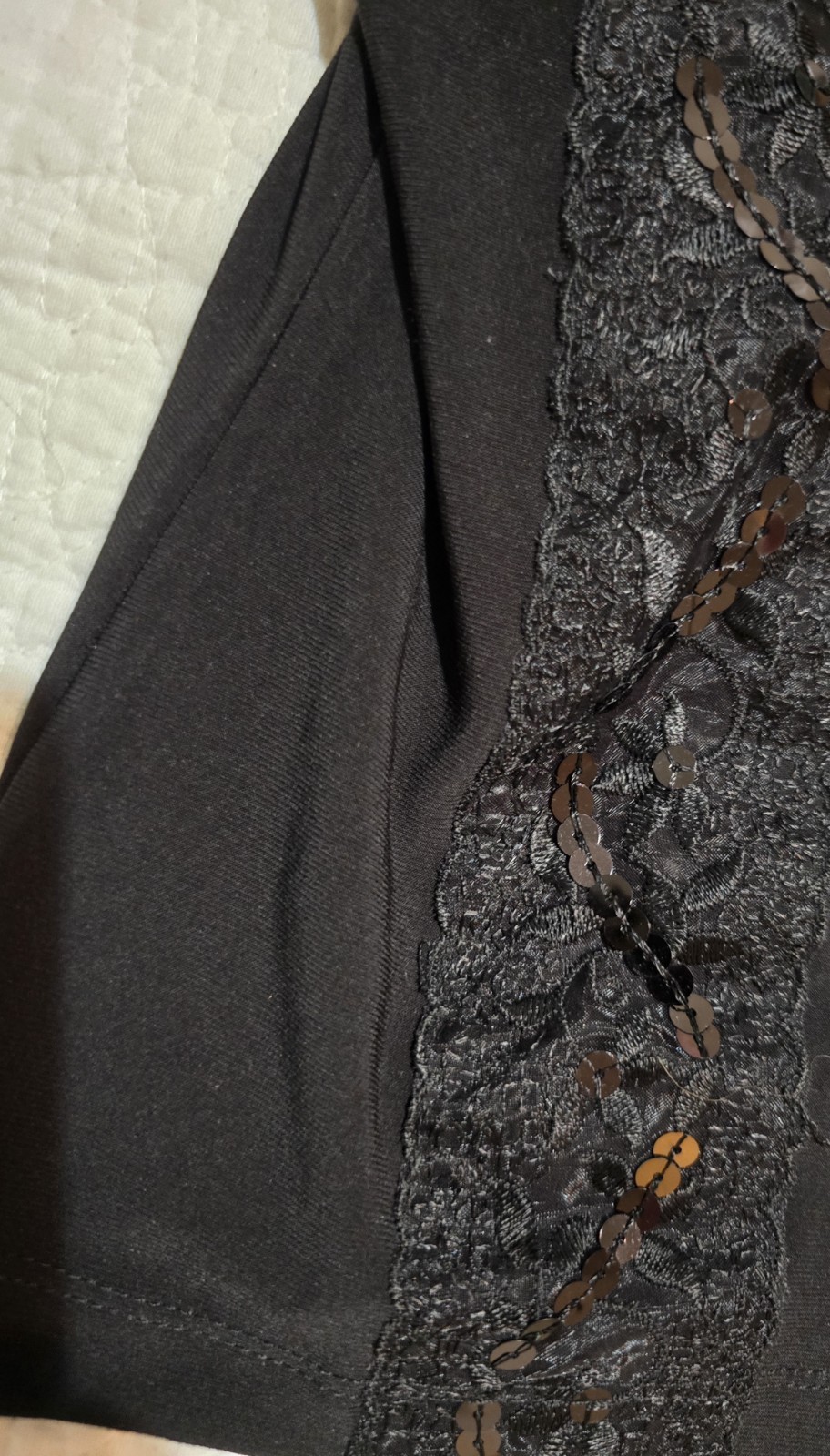 NWT Y2K Goth Grunge Siren Lily Black Sequined Cami Black Size Small