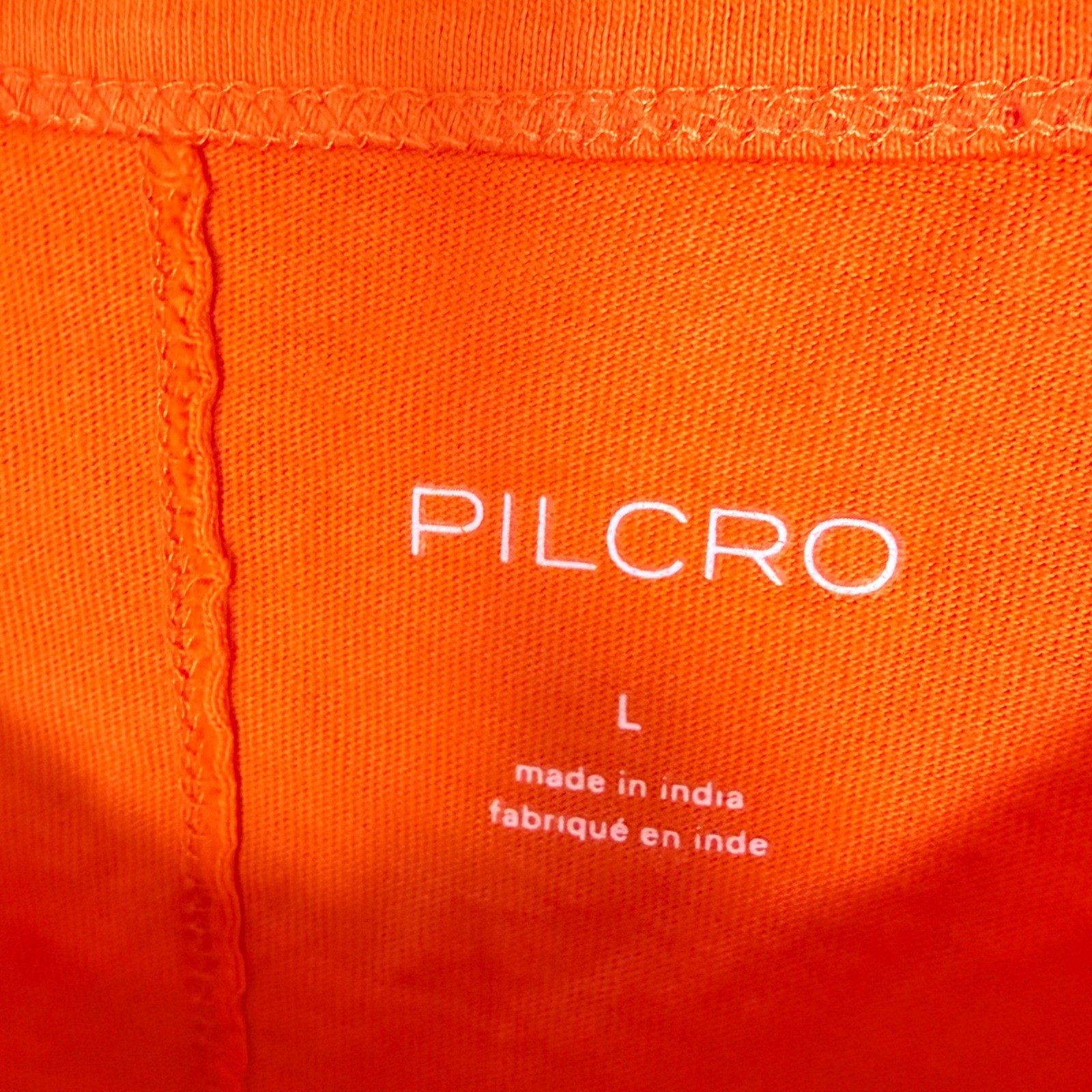 PILCRO Roll Sleeve Boxy Tank Orange Sleeveless Cropped T Shirt Top Size Large