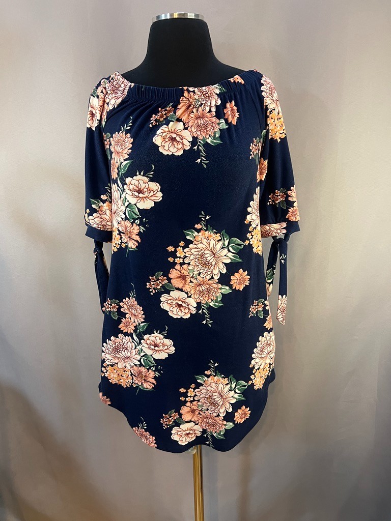 Daily Ritual Women’s Floral Blouse Medium Boho Cottagecore Lounge Off Shoulder