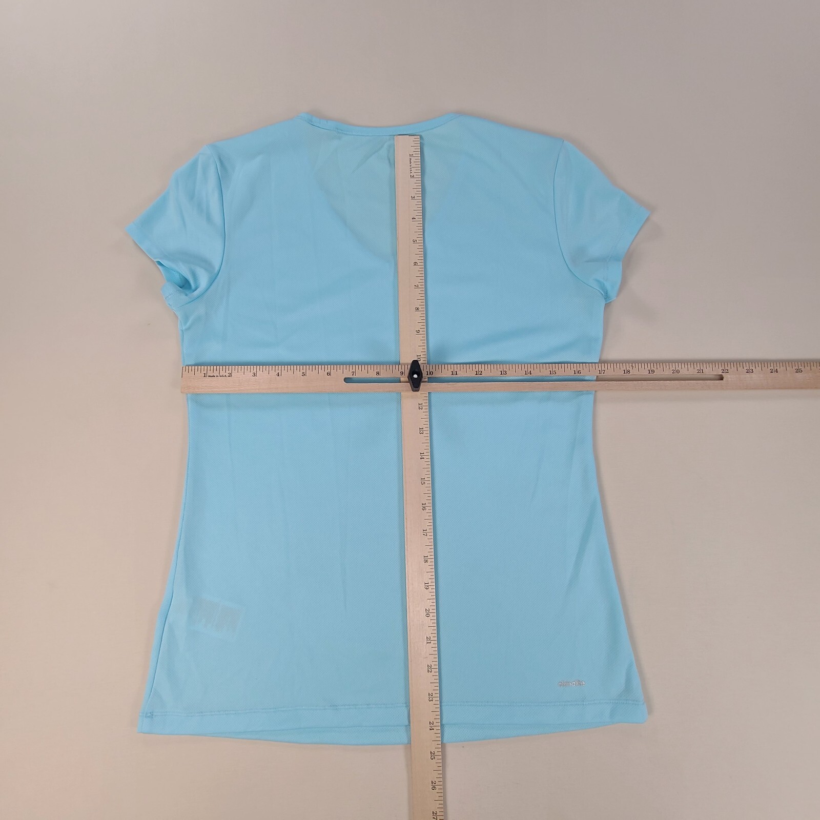 Adidas Shirt Womens Small Blue Climalite V Neck Training Workout Casual