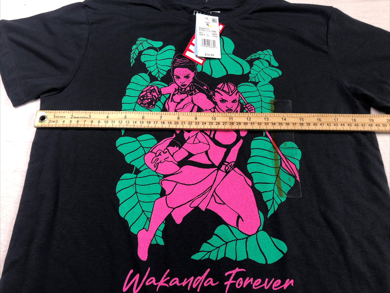 Marvel Wakanda Forever Phantom Graphic T Shirt Junior Size Small Black New W/tag