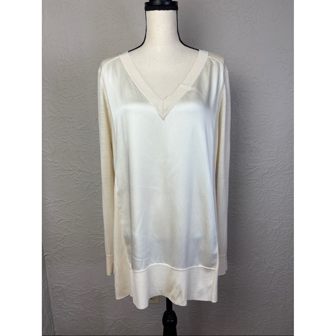 Rag & Bone Vivienne Satin V-neck Tunic