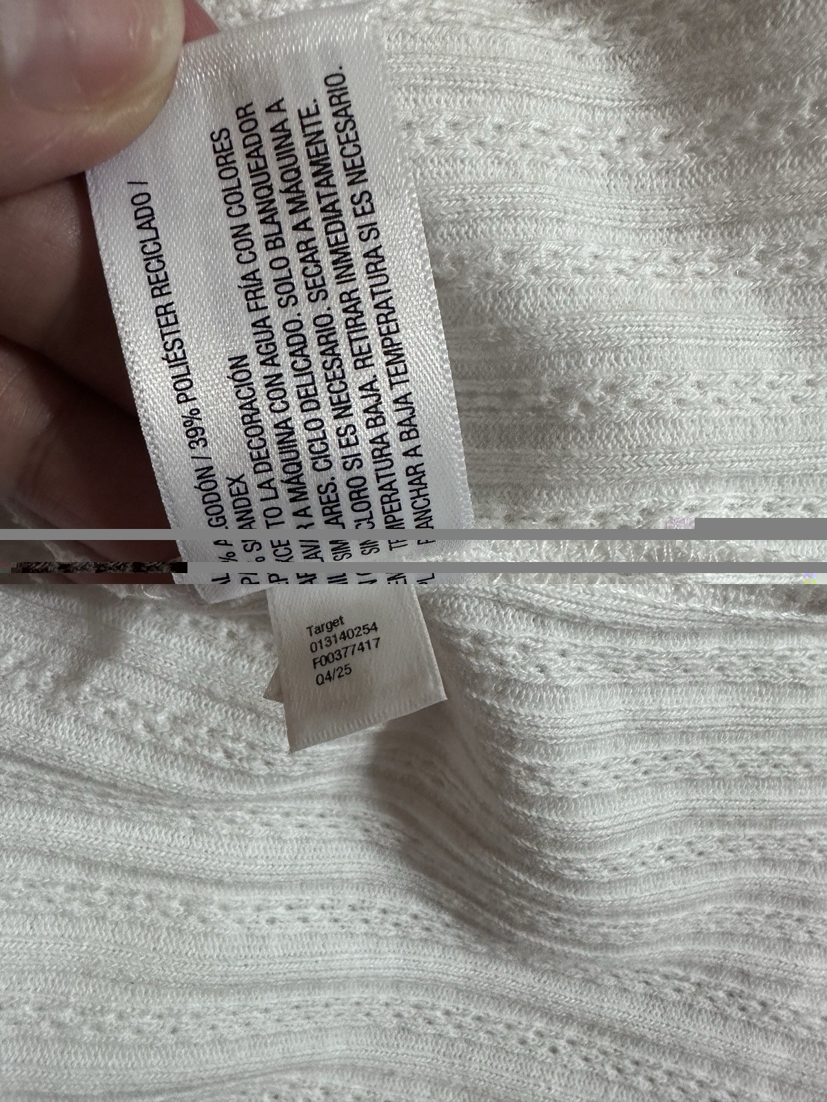 Universal Thread L White Solid Knit Scoop Neck Lace Button Henley Long Sleeve