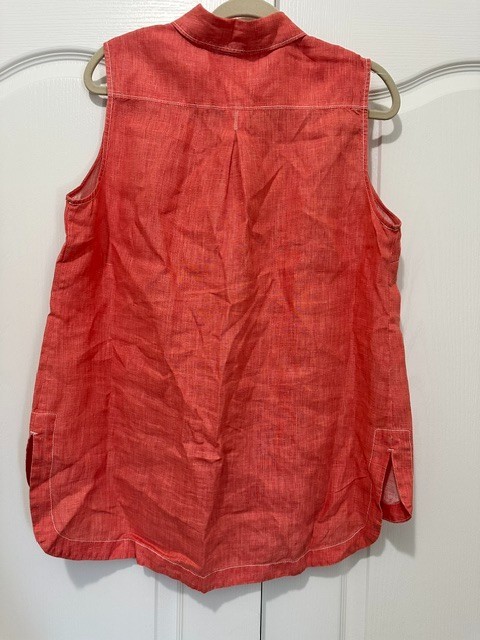 TOMMY BAHAMA SLEEVELESS 100% LINEN | WOMEN | ORANGE COLOR | SIZE M