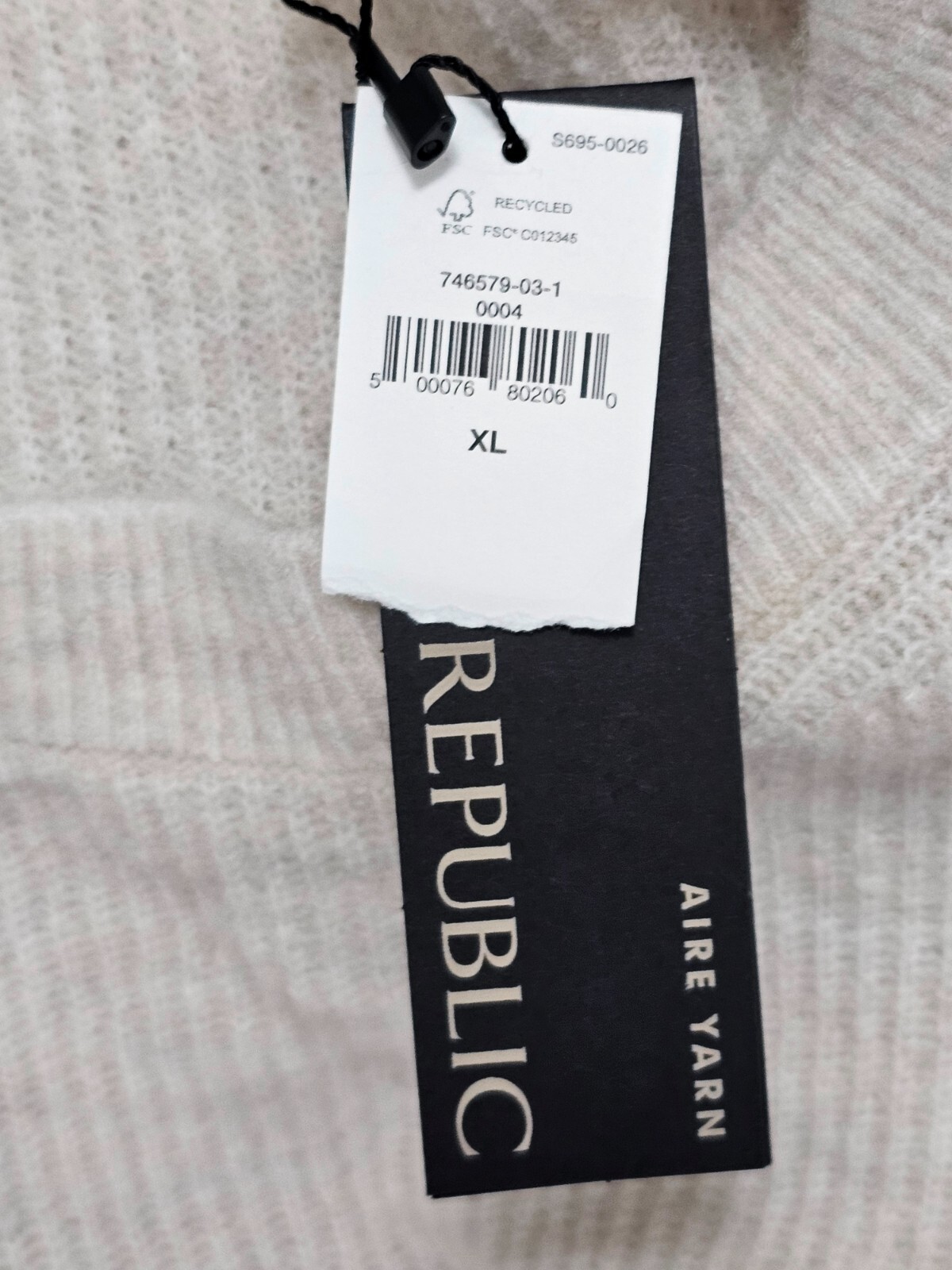 New Banana Republic Womens Pullover Top Ivory Wool Nylon Spandex XL