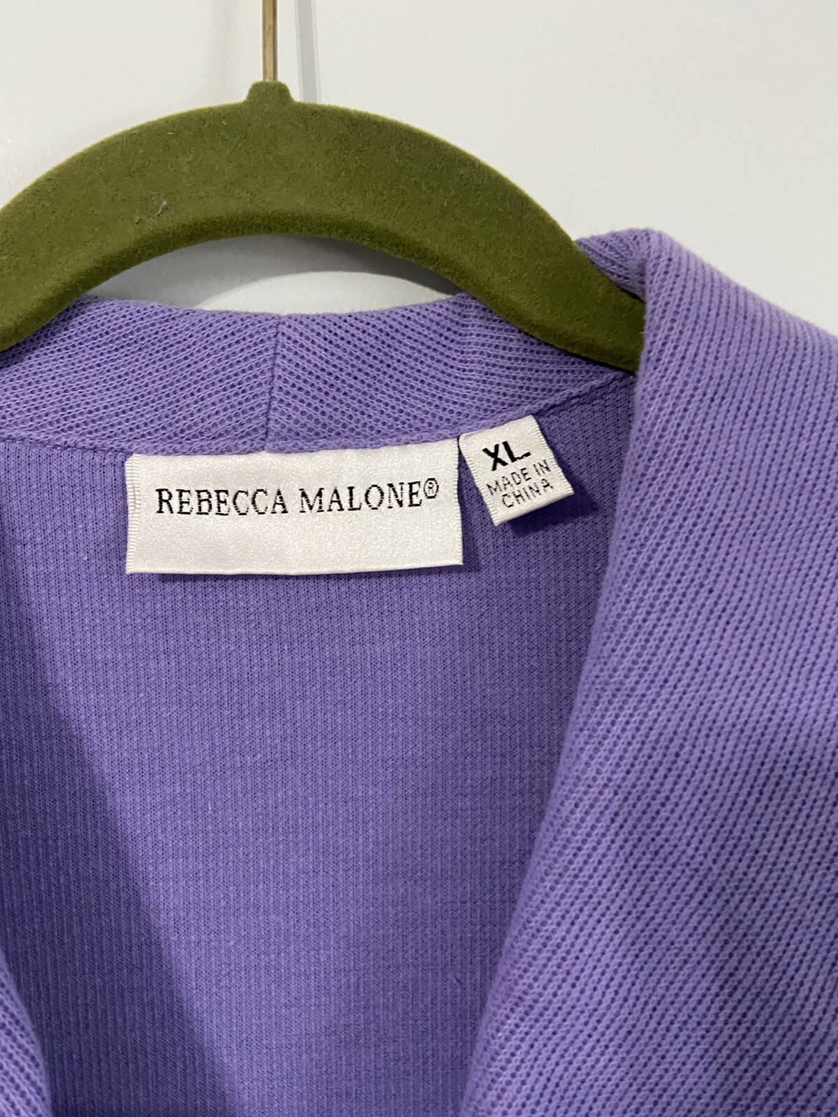 Rebecca Malone Women’s Sweater Top Size XL Lavender Pullover Long Sleeve