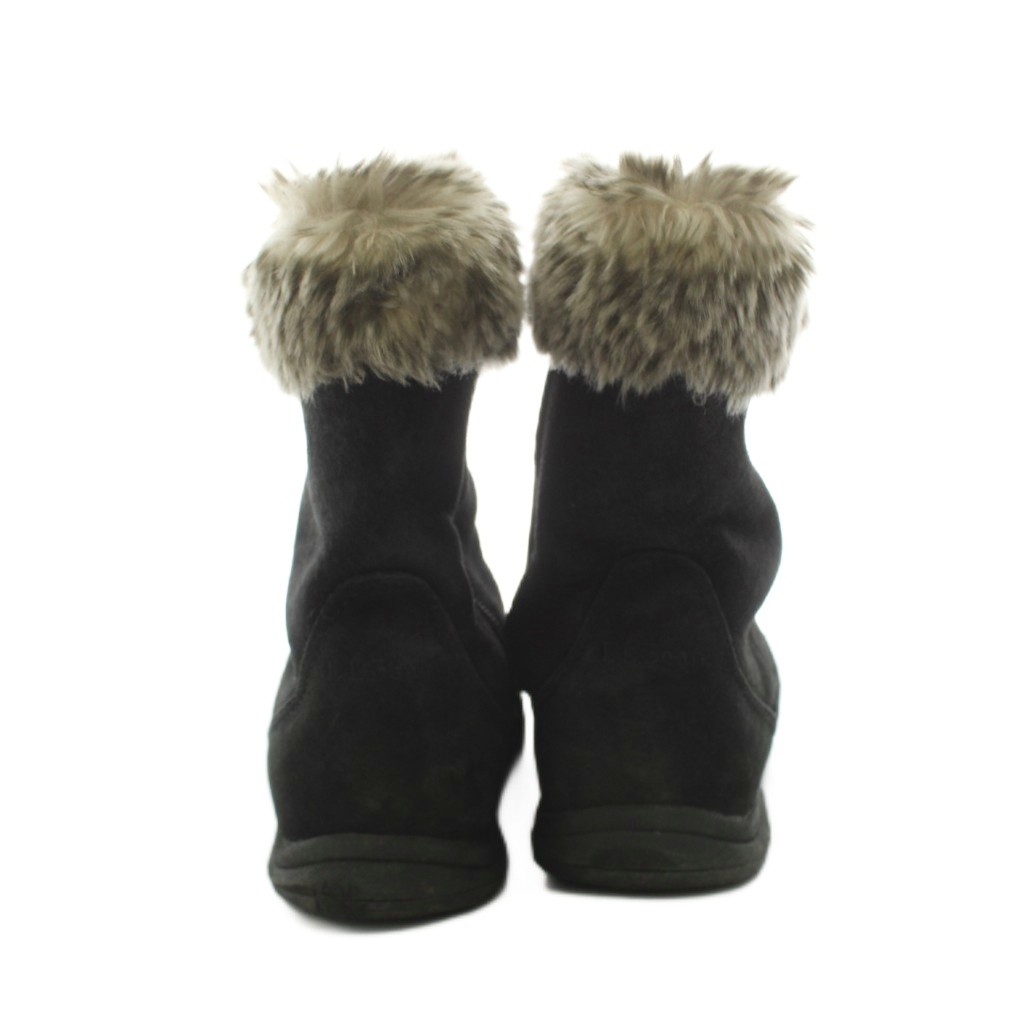 LLBean Women’s Short Faux Fur Suede Boots Black 65 Outdoor Casual (Ages 14+)