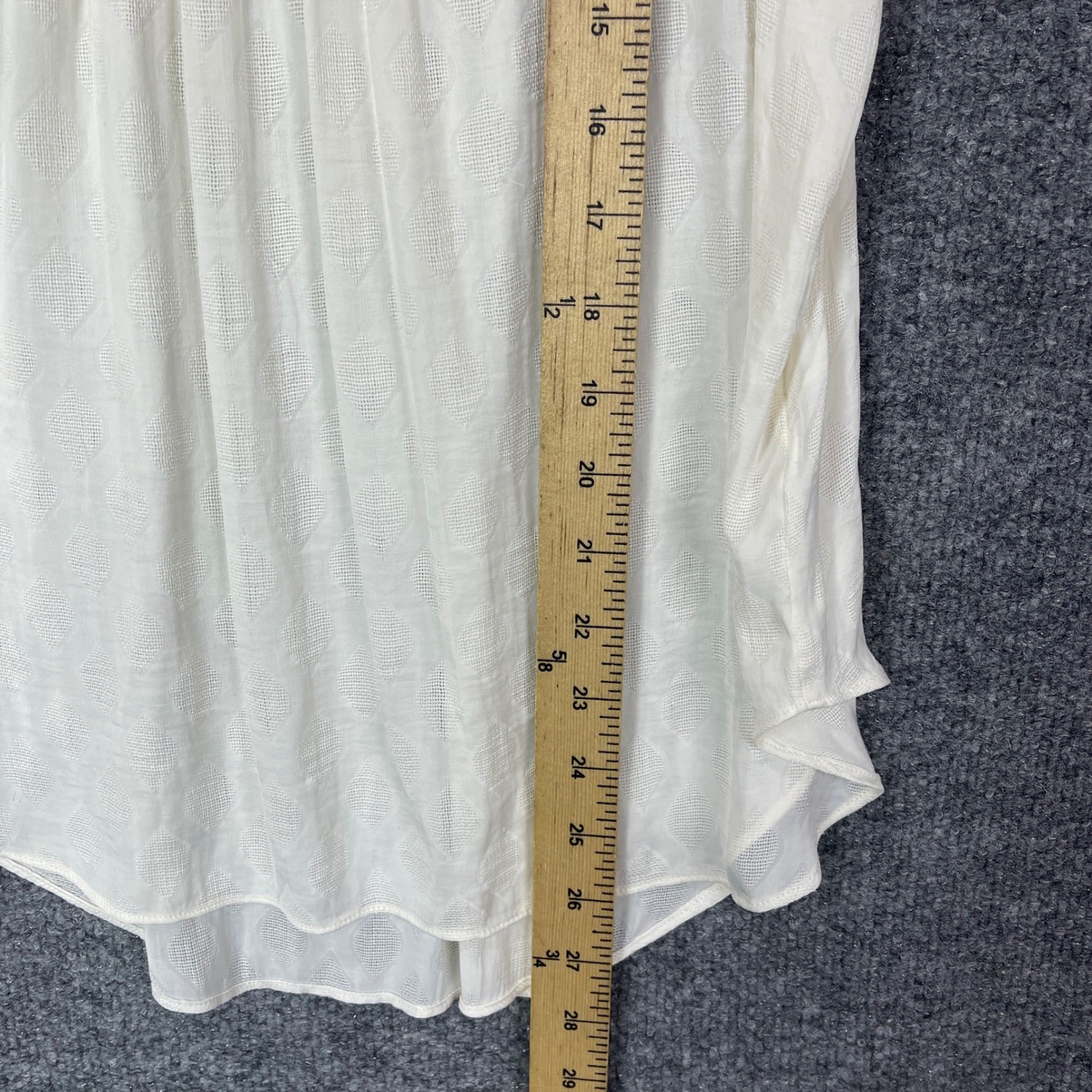Maeve by Anthropologie White Ruffled Neck Sleeveless Blouse Top Size 6
