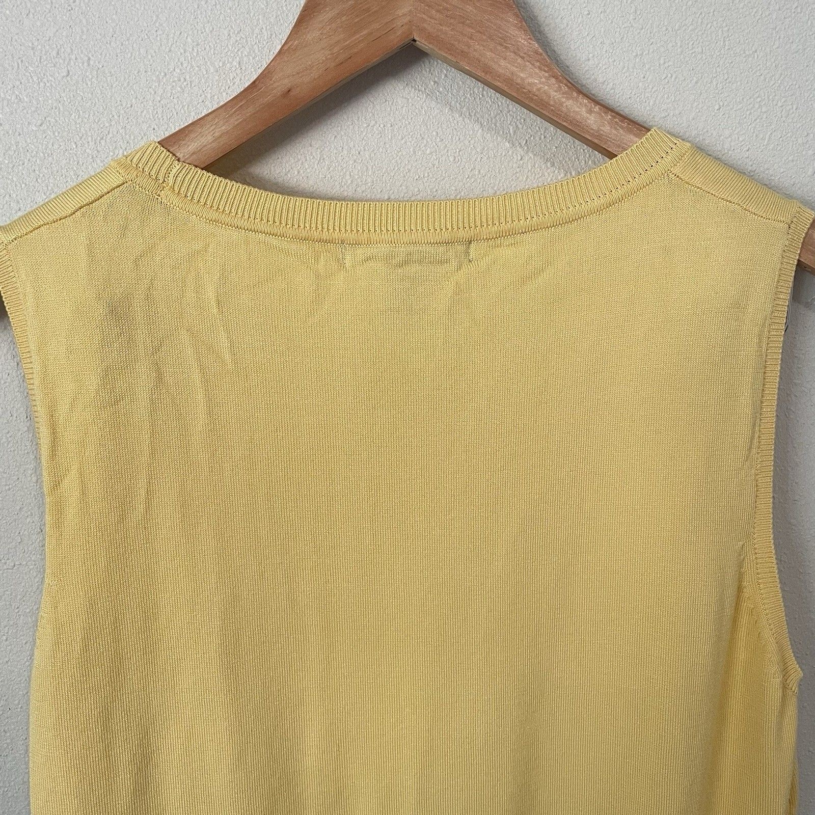 August Silk Sleeveless Shirt Womens L Silk Blend Tank Top Lightweight Pullover
