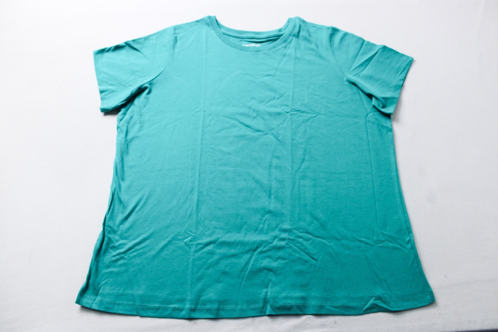 Woman Within Women’s Petite Perfect S/S Crewneck Tee EJ2 Waterfall Large NWT