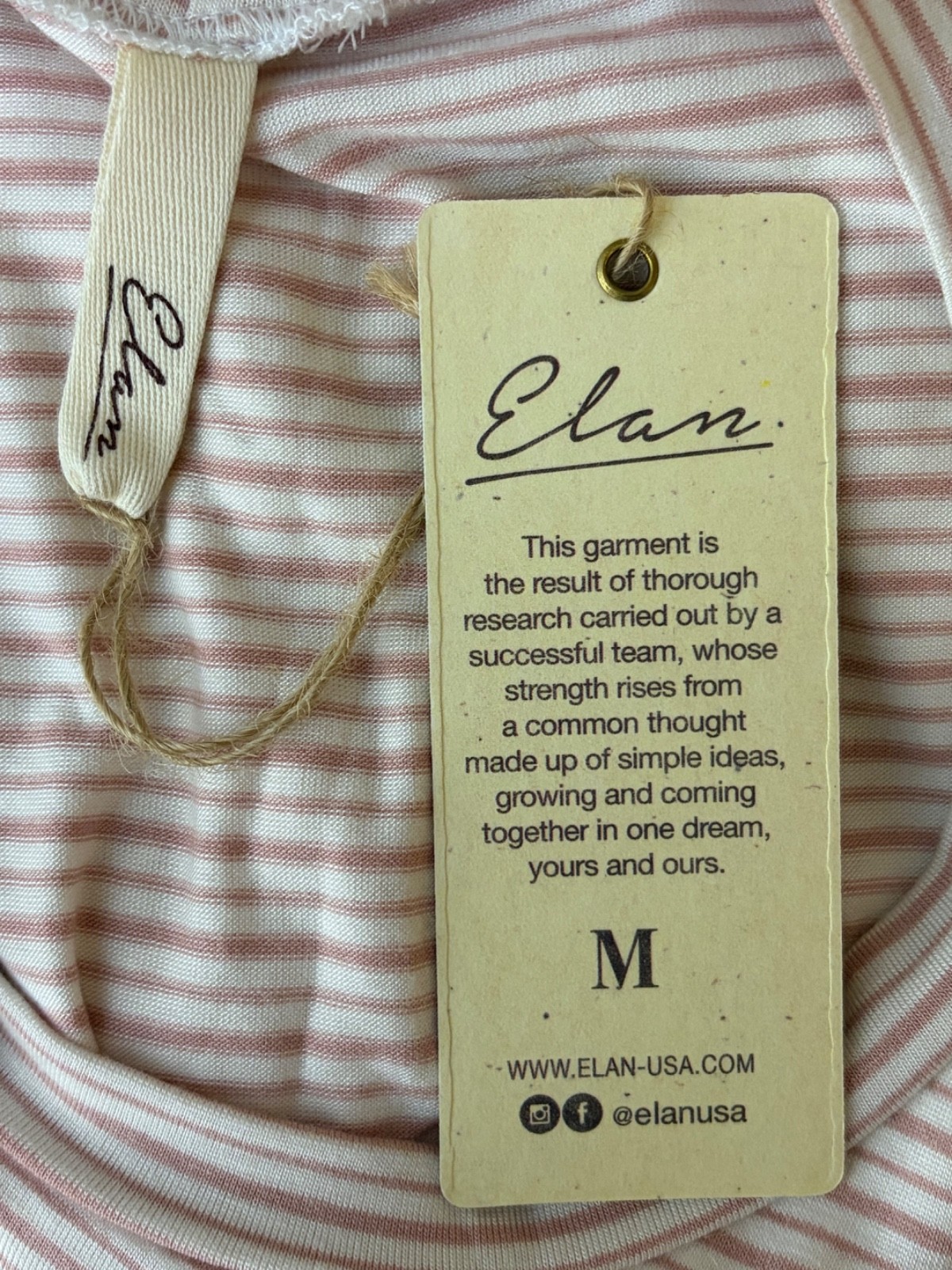 ELAN WOMEN’S ASYMMETRIC STRIPED TOP SIZE M