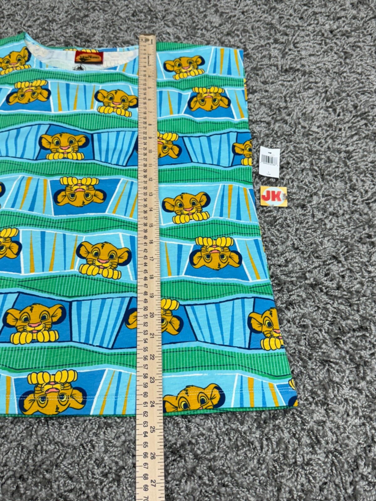 NEW Disney Shirt Womens Large Green Blue The Lion King Simba Sleeveless Parks