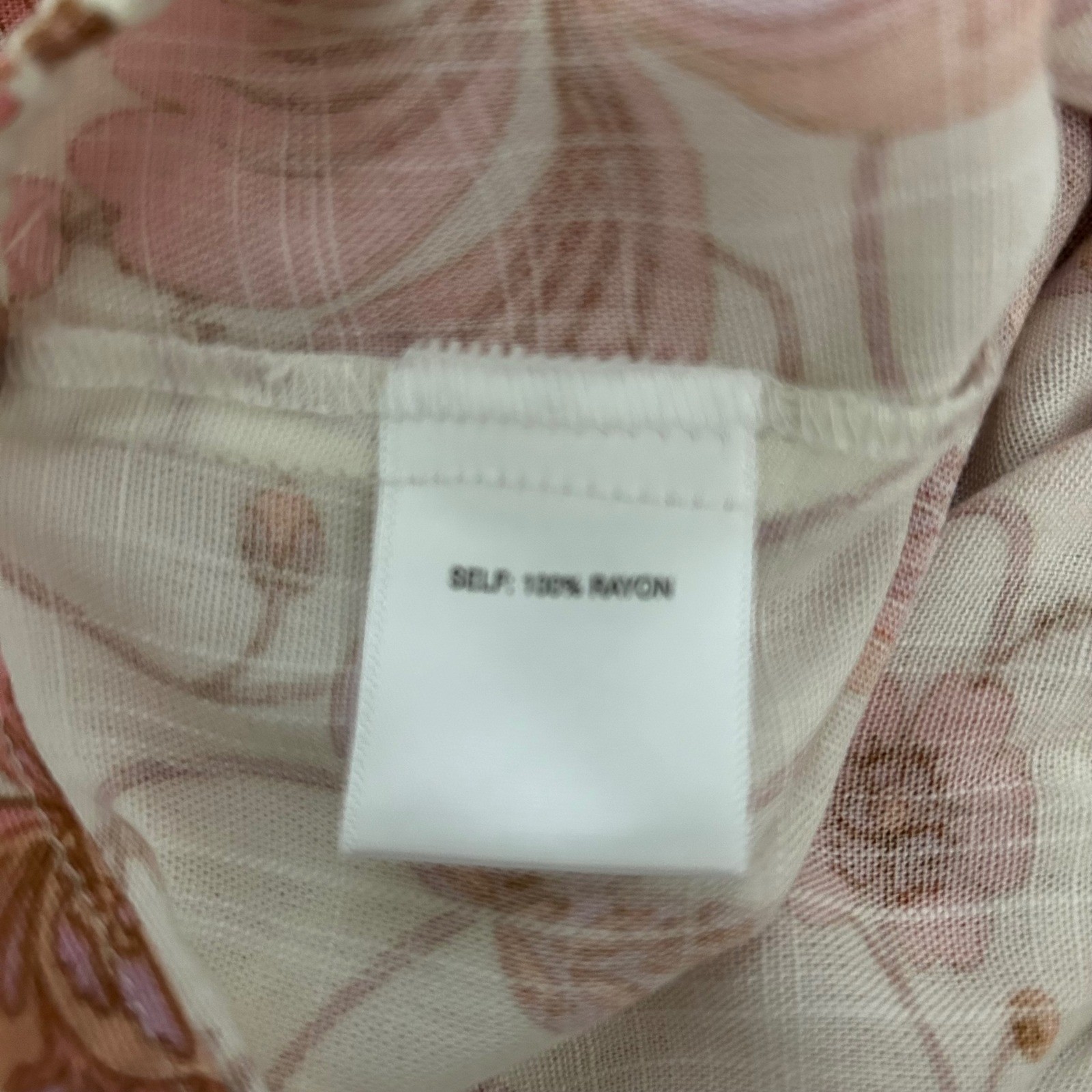 Rose + Olive Pink Floral Boho V-Neck Dolman Sleeve Cottagecore Top Womens M Crop