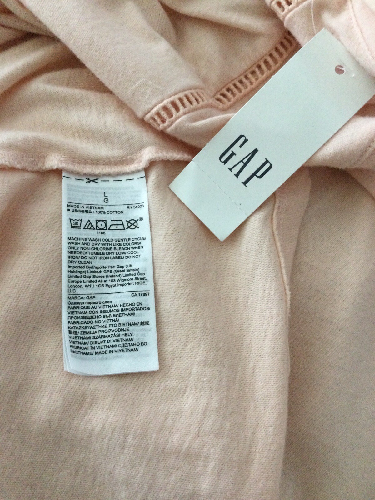Gap Women’s Murmur Pink Eyelet Lace Insert Tank Top Size Large NWT
