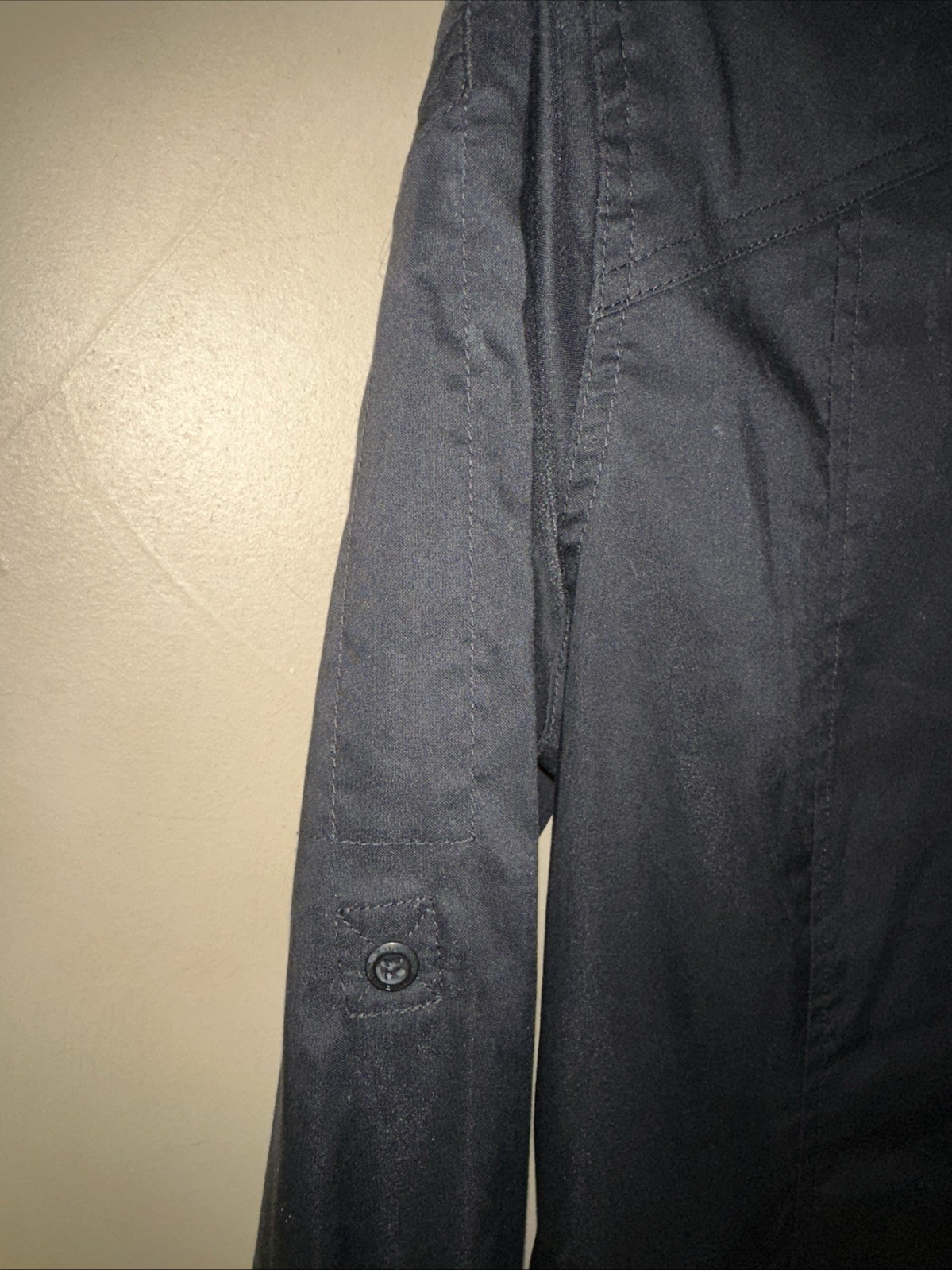 5.11 Tactical Shirt Womens Small Petite Black Long Slv Poly/cotton Button Up