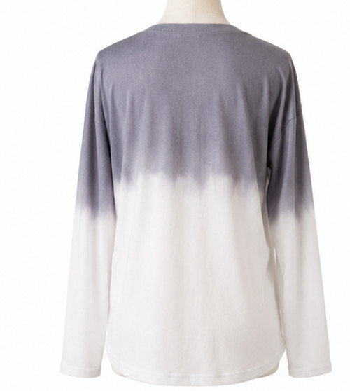 Sheilay Women’s Gray and White Daffodils Lace Up Boho Shirt Large NWT