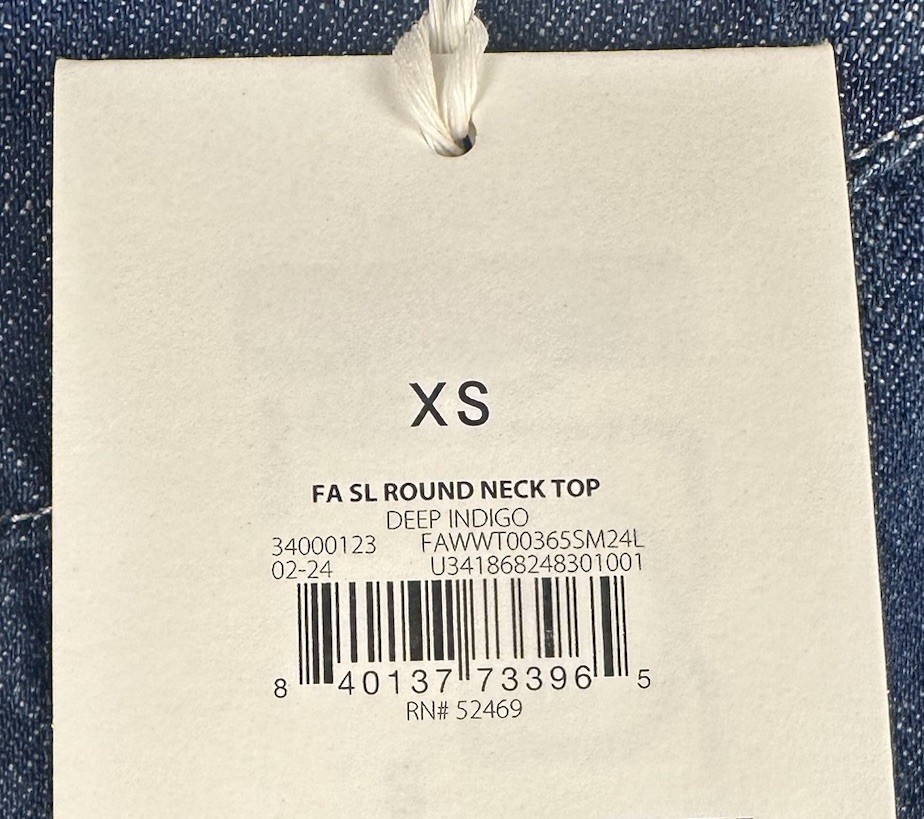 Free Assembly Sleeveless Denim Top Women’s XS Blue Dark Wash Round Neck Western