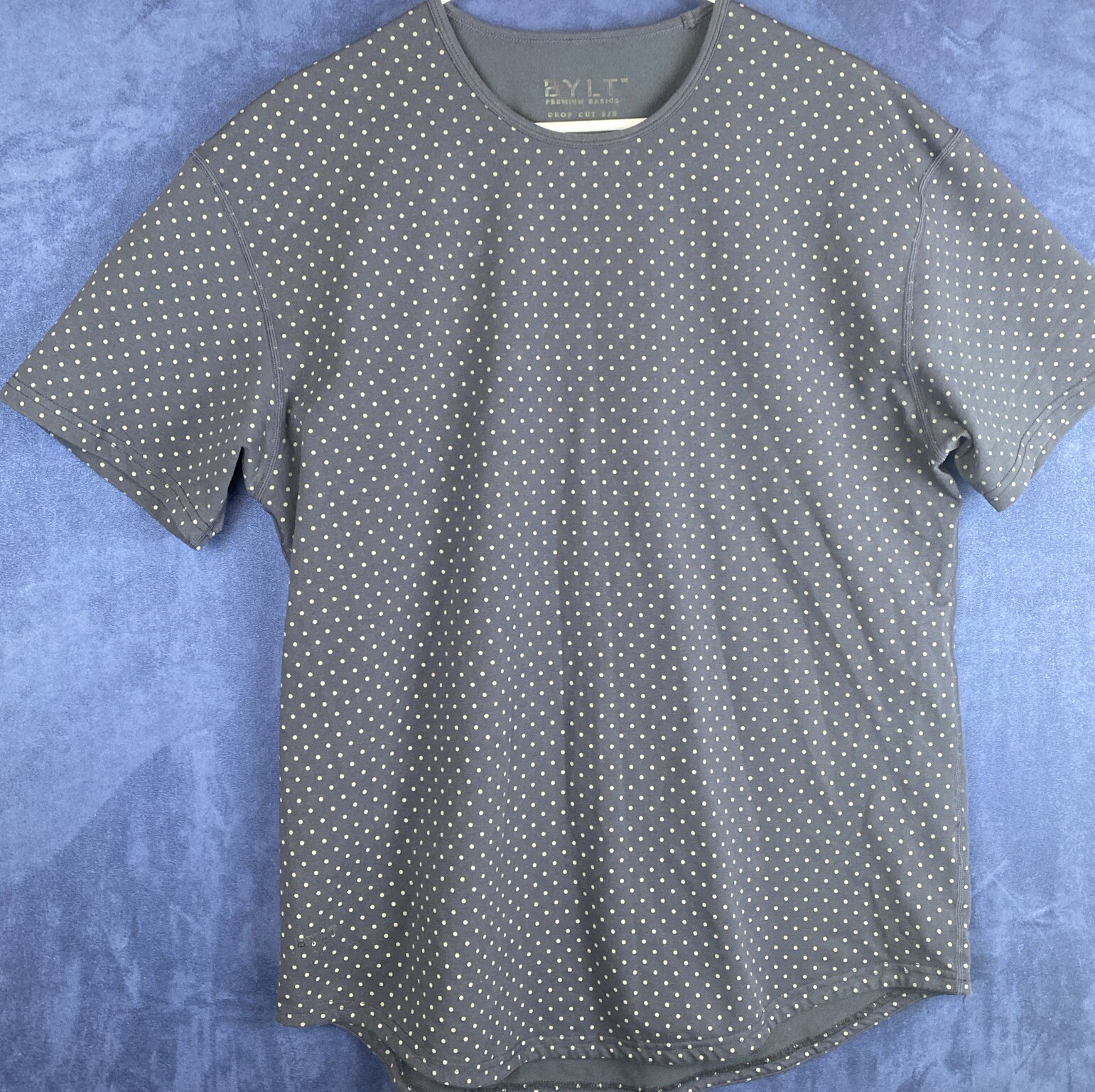 bylt premium basics t shirt Women’s XL Drop Cut S/S Polka Dots Short Sleeve