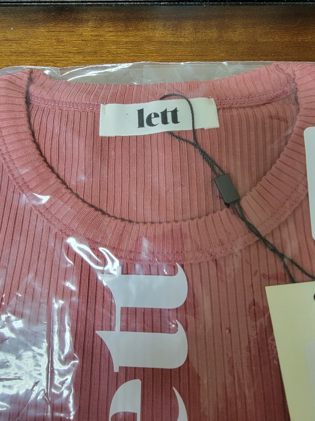Lett Ventura High Neck Ribbed Tank Top Terracotta Mauve Women’s Size Small
