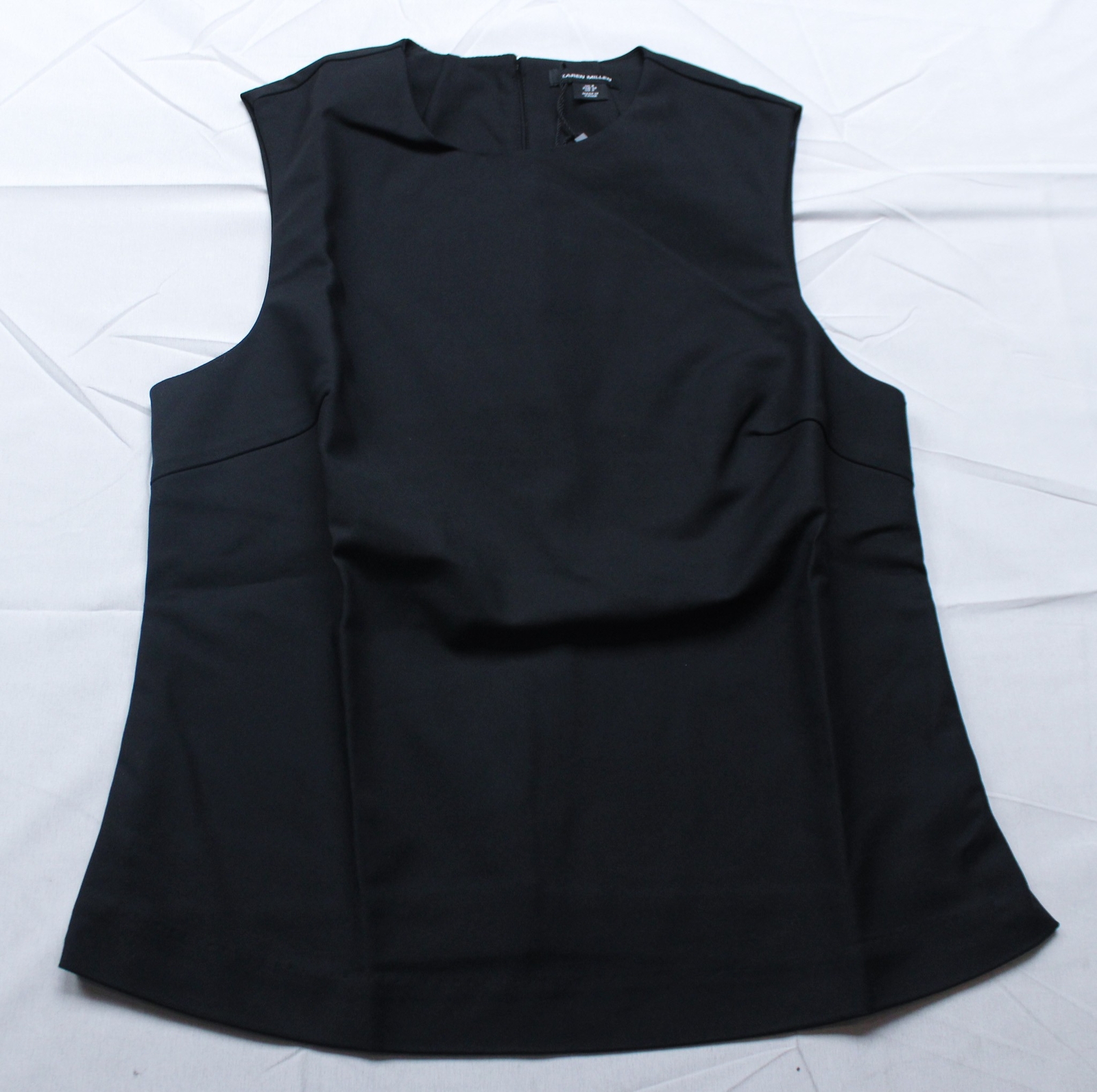 Karen Millen Women’s Techno Cotton Woven Shell Top CD4 Black Size US:4 UK:8 NWT