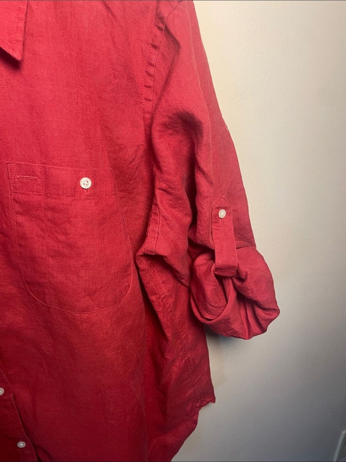 Lauren Ralph Lauren Rust Burnt Orange Button-Down with Chest Pockets 2XL 2X